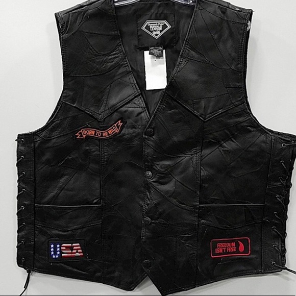 Diamond Plate Jackets & Coats Mens Diamond Plate Buffalo Leather Vest Size 2x Poshmark